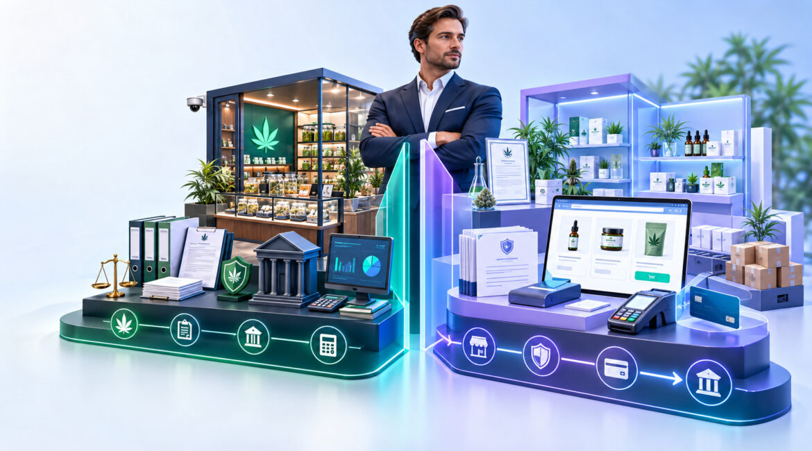 Separate hemp CBD entity and marijuana business payment structure
